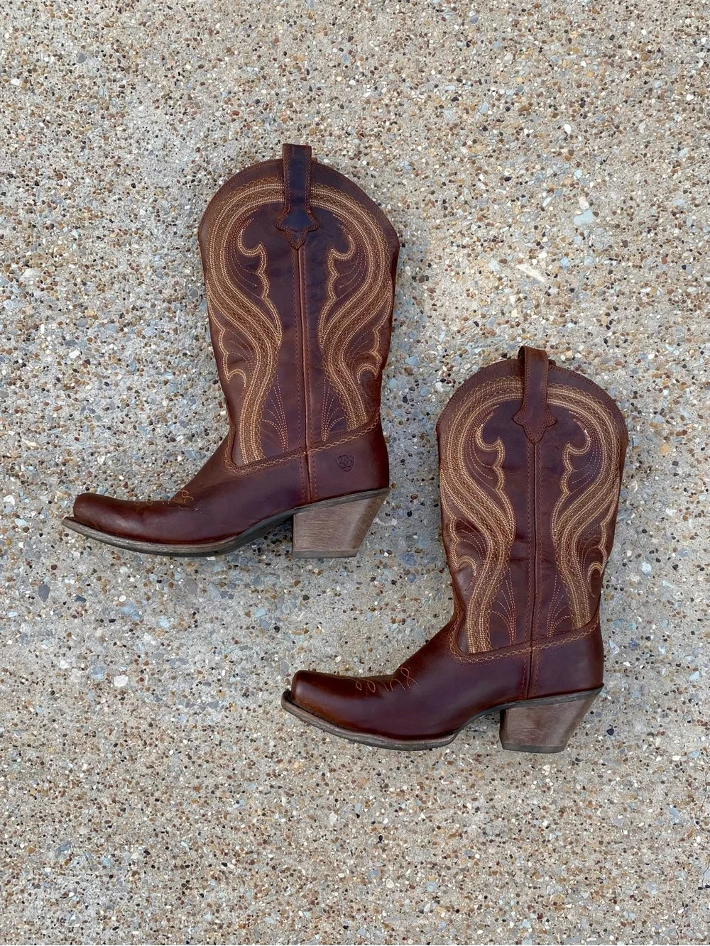 Ariat Lively Western Cowboy Boots Sassy Brown Leather Women’s 11B Style 10016357 - Picture 3 of 11